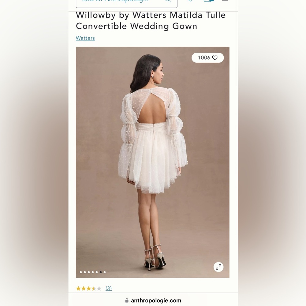 Willowby by Watters Matilda Tulle
Convertible Wedding Gown